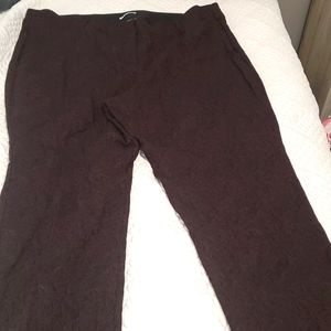 Lane Bryant Black &brown paisley print trousers
